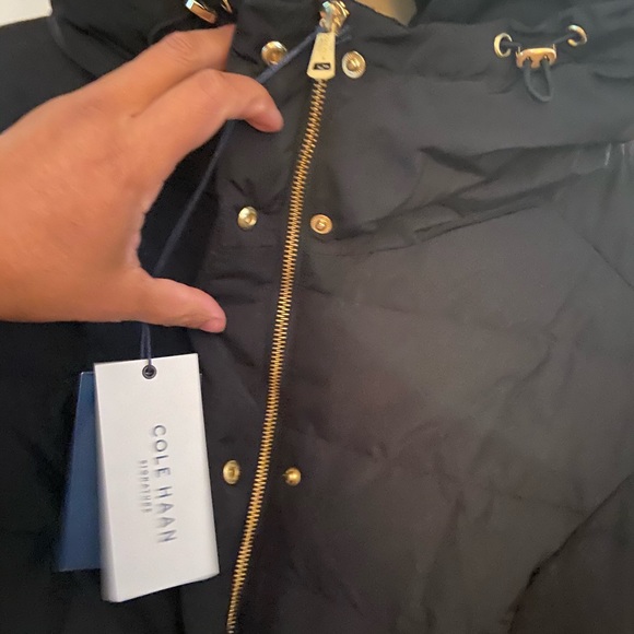 COLE HAAN HOODED DOWN & FEATHER JACKET - Picture 6 of 8